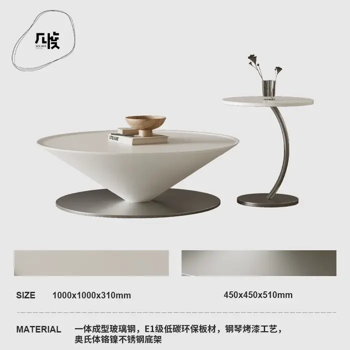 Table Basse ronde de luxe minimaliste, tendance, moderne et Unique, pour salon, Glam, Design Basse, 