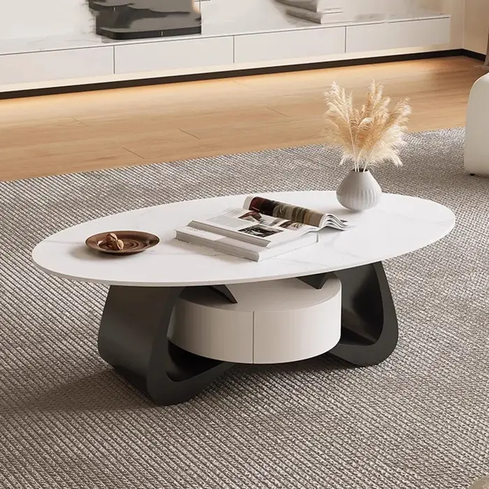 Table basse ovale de luxe