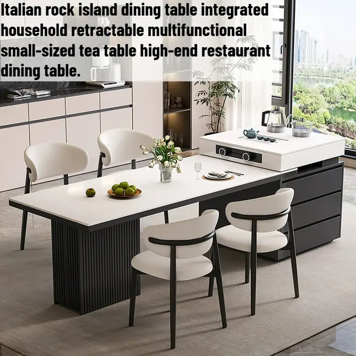 Table de salle à manger extensible en bois italien, table de salle à manger moderne de luxe, chaises, meubles de cuisine, meubles de salon