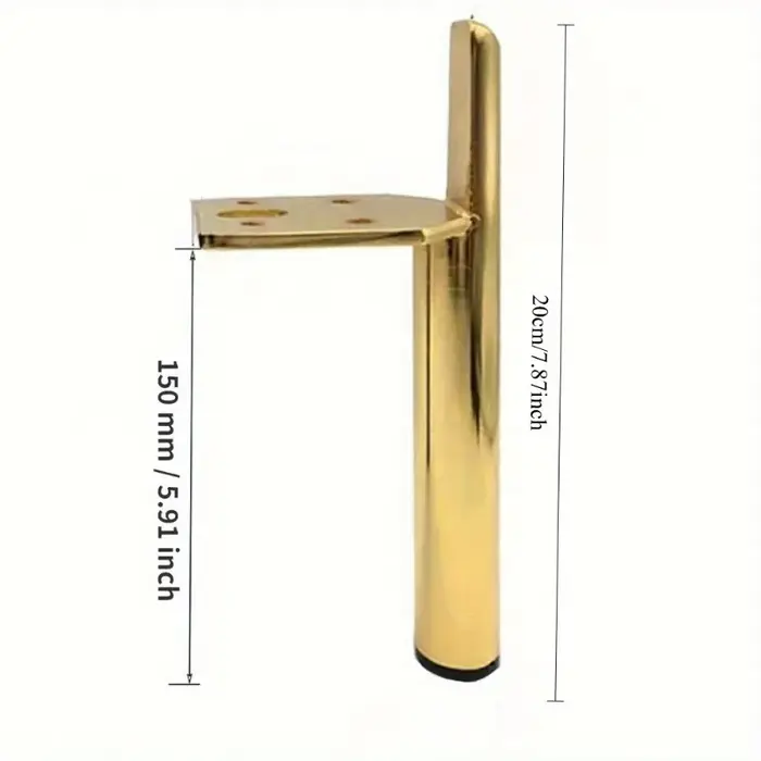 4 pièces de pieds de meubles modernes en métal doré - Polyvalents pour tables basses