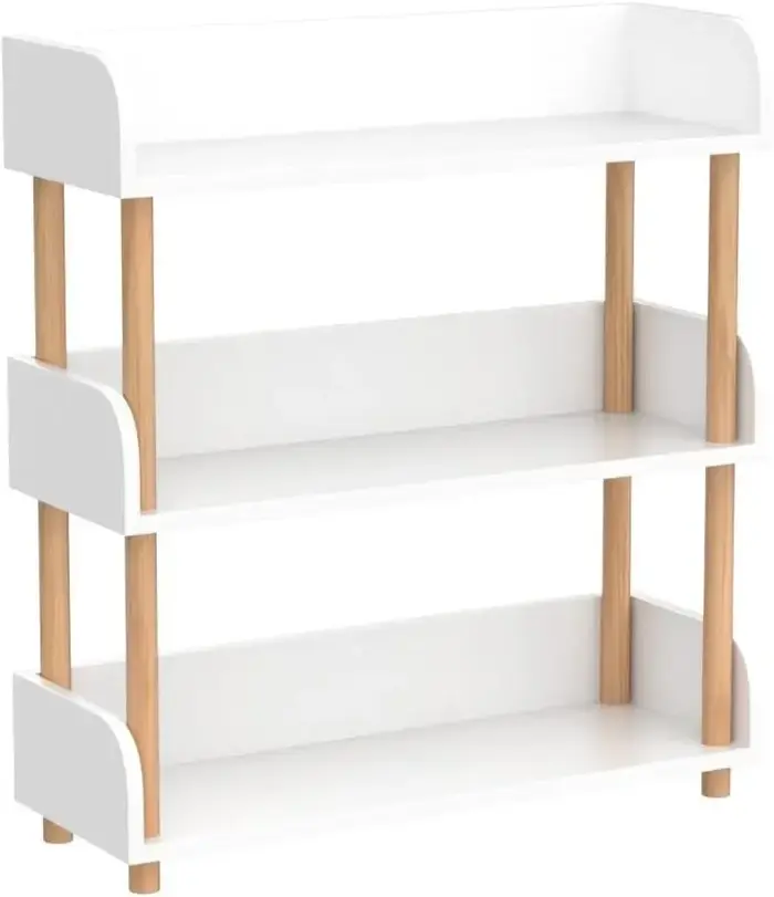 Wayifair Home Furniture Store Bibliothèque d'exposition moderne avec bord supérieur et cadre en bois massif pour la