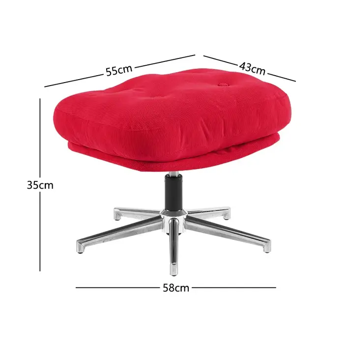 Fauteuil de salon rouge Bauhaus, pivotant et relevable, pour salon, chaises de loisirs modernes, fau
