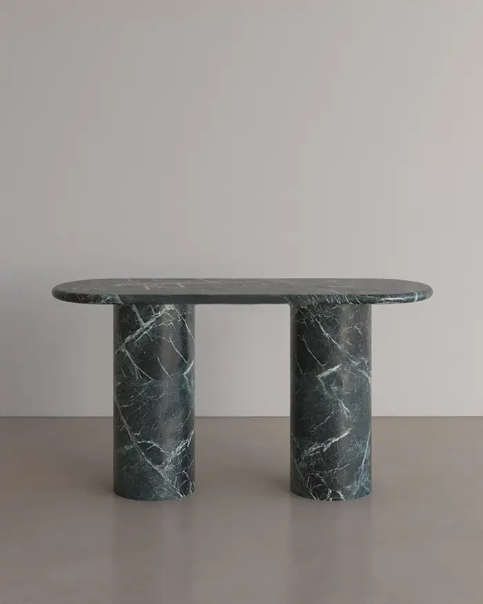 Table Console en travertin Beige moderne, meubles de salon en pierre naturelle, Table d'entrée de co