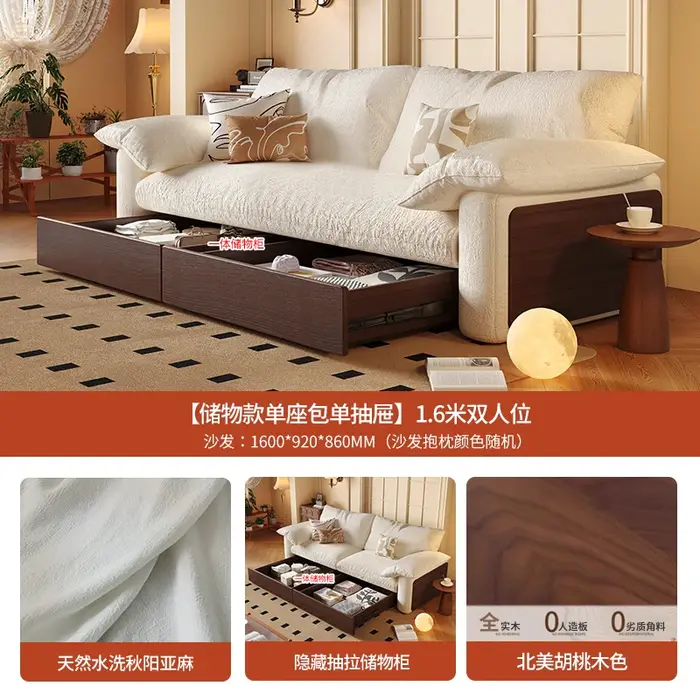 Softs concepteur salon canapés Double classique nordique coussin canapé adultes salon Muebles Para H