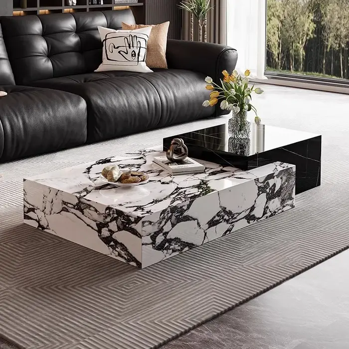 Design nordique Table basse ornements plancher Magazine Unique