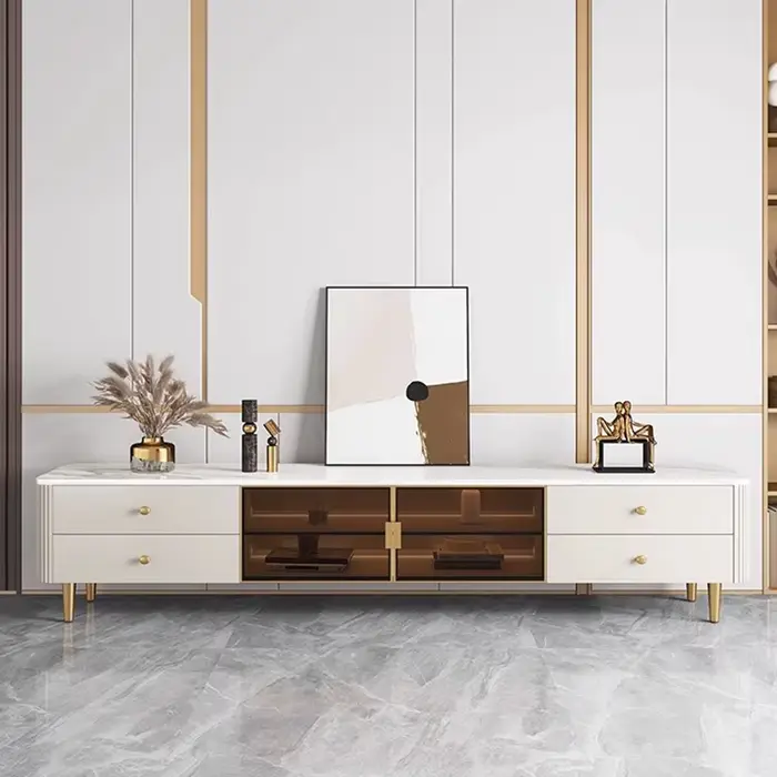 Moderne avec support meuble Tv français luxe beauté minimaliste