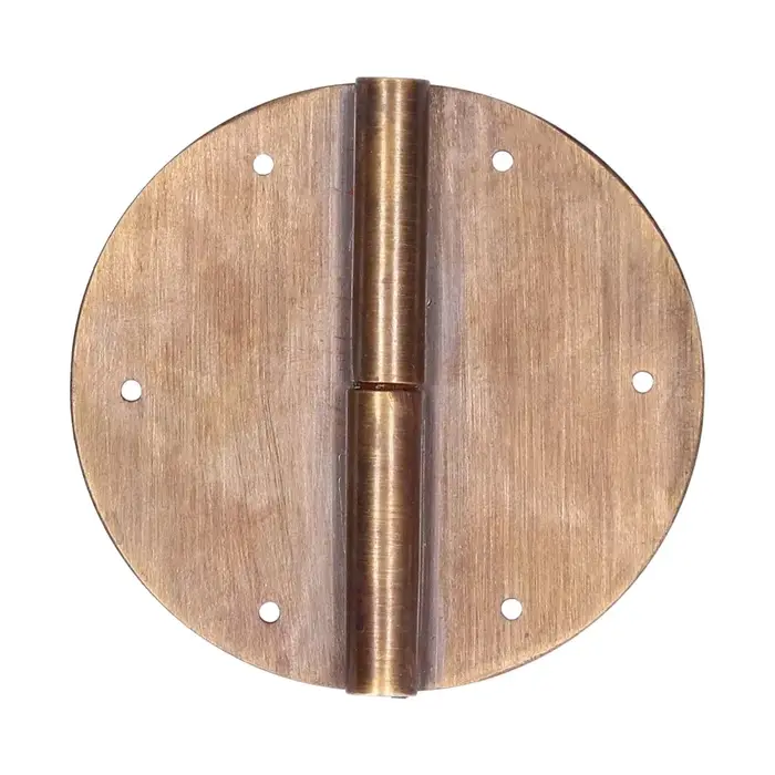 Charnières de meubles vintage en laiton rond de 6cm