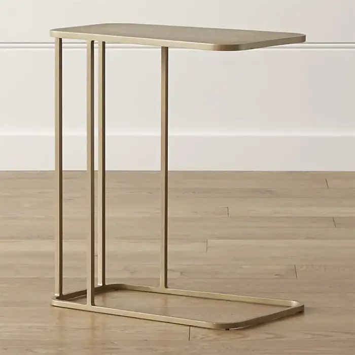 Table d'appoint de canapé en métal minimaliste moderne