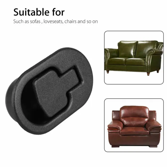 1pc canapé canapé libération fauteuil inclinable noir ovale tirer poignée levier ABS pièces de rechange matériel canapé accessoires