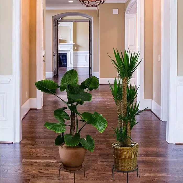 Étagères à plantes en métal, support rond creux pour Pot de fleur, protection du sol, étagère pour P