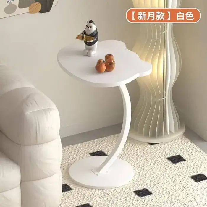 Table d'appoint mignonne en forme de C, mini, pas chère, cool, ronde, pour canapé, table basse, meub
