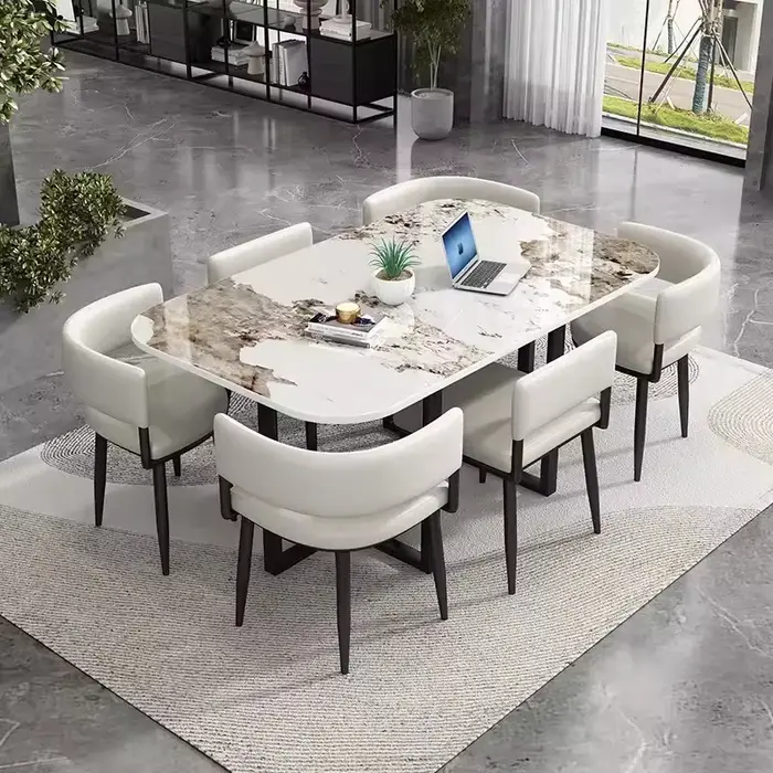 Ensemble salle à manger moderne extensible très demandé - 1 table et 6 chaises pour maison