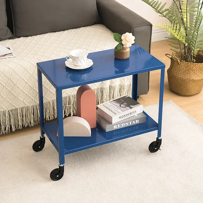 Table d'appoint Mobile colorée Double couche