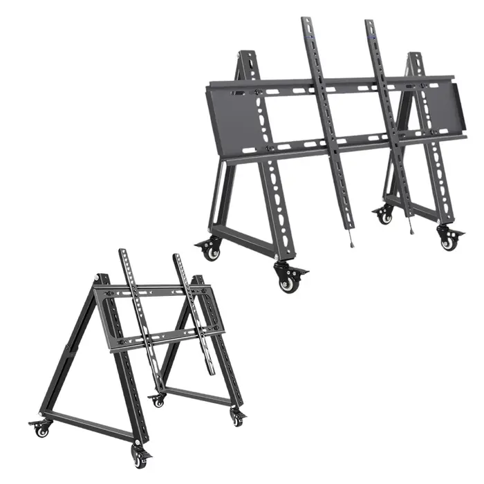 Meuble TV mobile basse hauteur pour téléviseur à écran plat incurvé, LED, LCD polyvalent et robuste