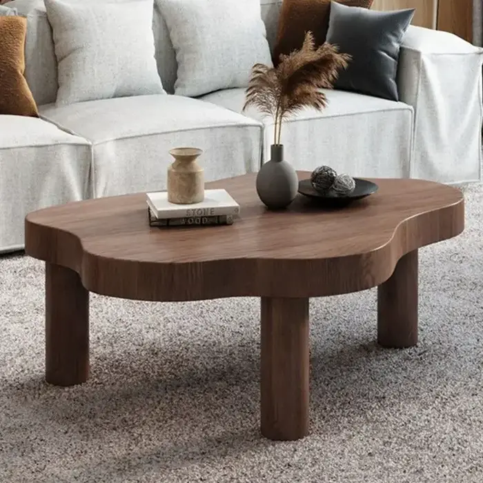 Table d'appoint basse nordique en forme de nuage