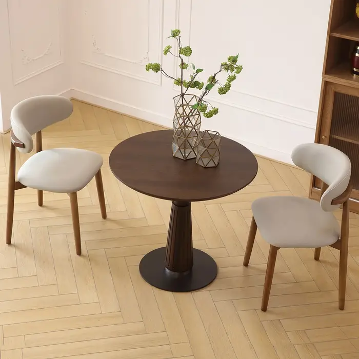 Table à manger ronde moderne du milieu du siècle