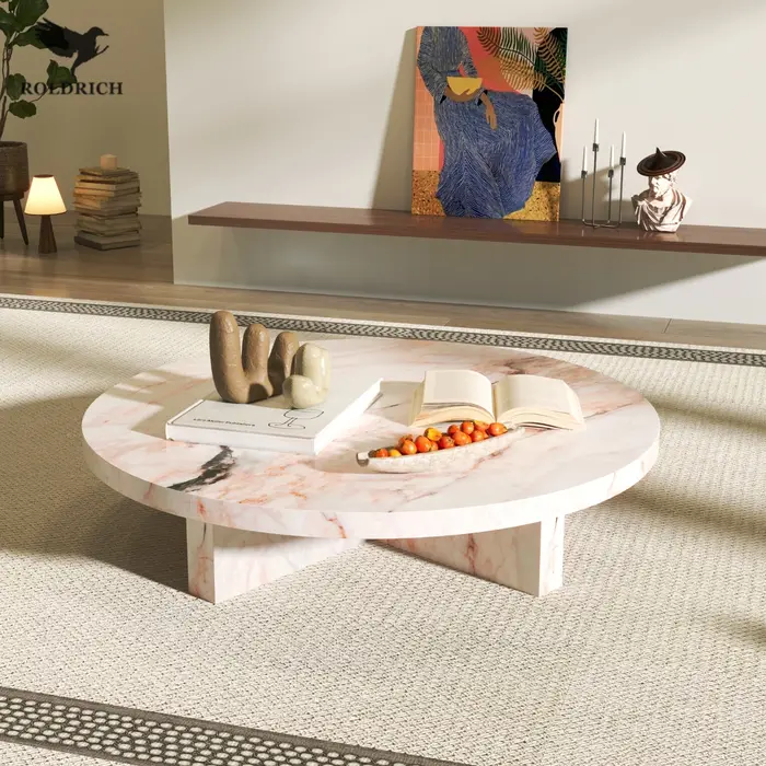Table basse de luxe au sol, affichage italien, couverture rigide transparente, minimaliste, Unique, 