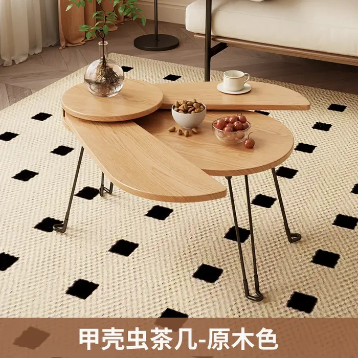 Table basse moderne Simple, pieds en métal pliants, Unique, esthétique, pour chambre à coucher, meub