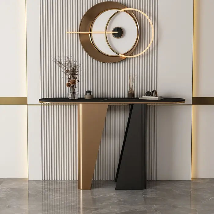 Table Console de luxe européenne, moderne, esthétique, élégante, tendance, pour couloir, entrée, meu