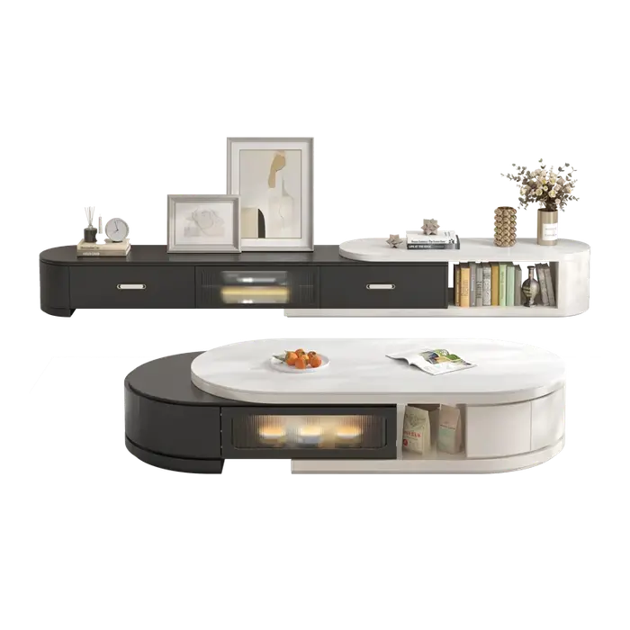 Table basse Vintage moderne beauté Table basse ovale minimaliste à la mode nordique classique Bout D