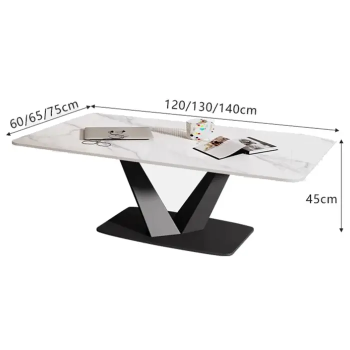 Table basse moderne à la mode rectangulaire Unique beauté Table basse nordique Table classique De lu