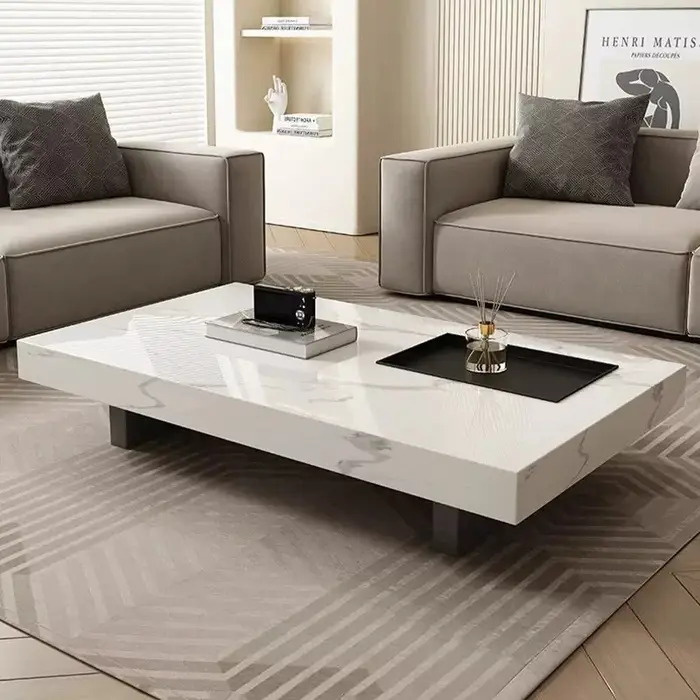 Tables basses de luxe en marbre pour salon
