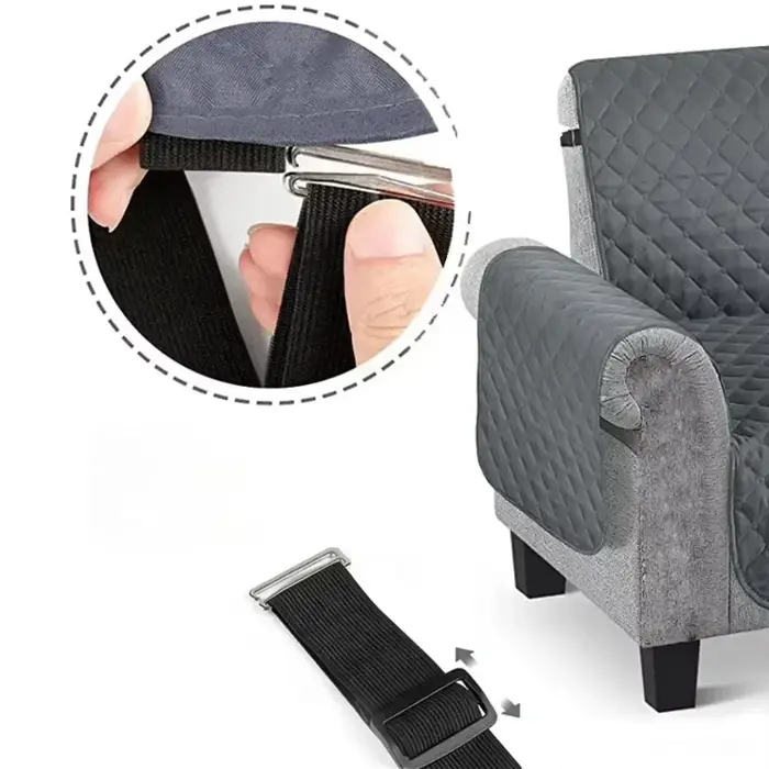 Housse de protection monobloc en forme de L pour canapé inclinable