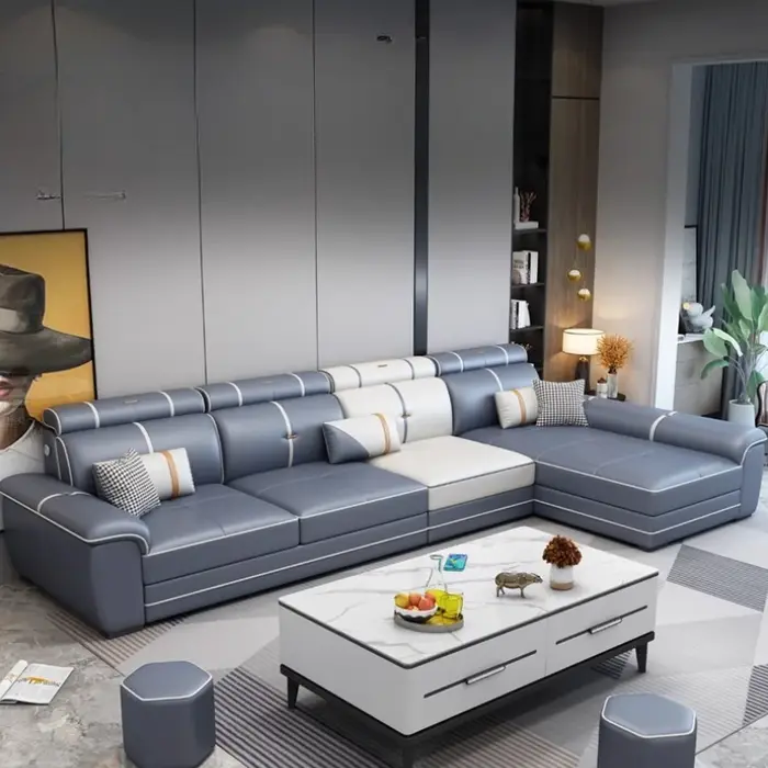 Canapés confortables italiens adultes sol concepteur canapé moderne salon cuir Articulos Para El Hogar accessoires pour la maison