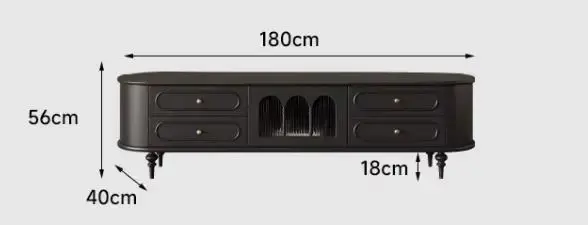 Meuble Tv minimaliste français, poignées en métal, industriel, élégant, du milieu du siècle, luxe, U