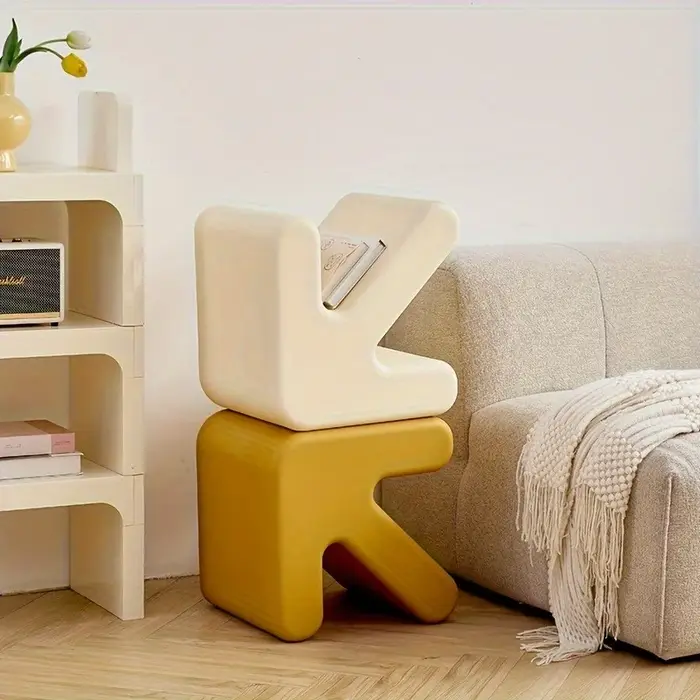 Tabouret flèche créatif de style nordique, étagère basse en plastique pour porte de maison