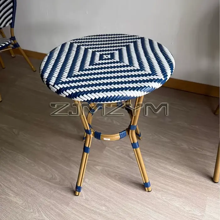 Petite Table basse, Table d'appoint tissée en rotin, petite Table ronde Simple pour la maison, Table