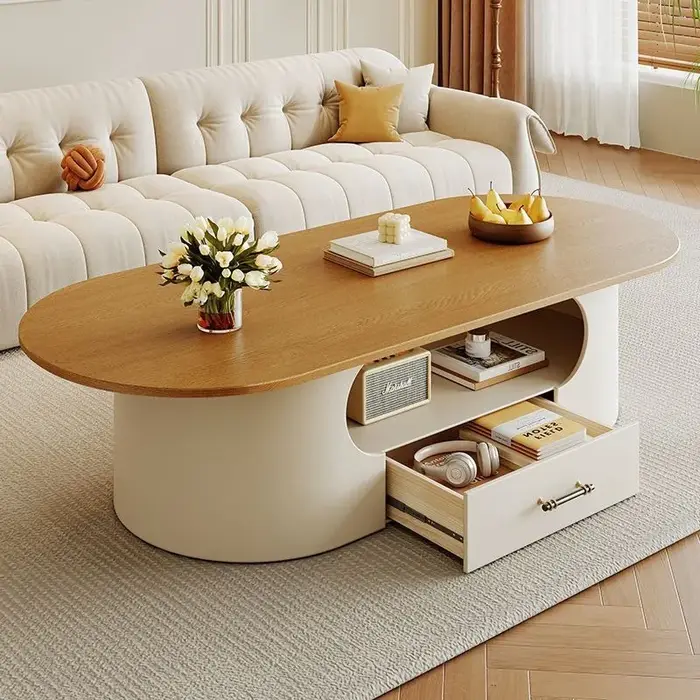 Table basse de rangement à couverture rigide