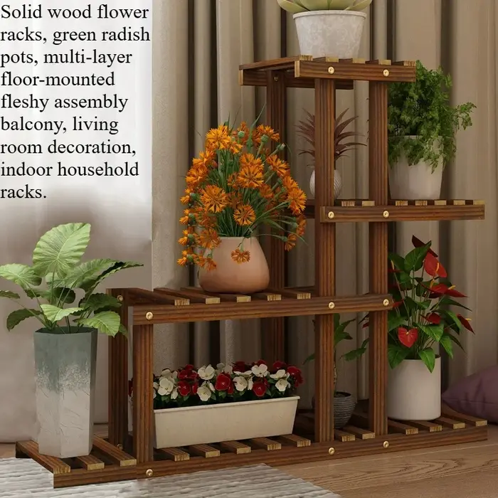 Étagère à fleurs en bois de rose