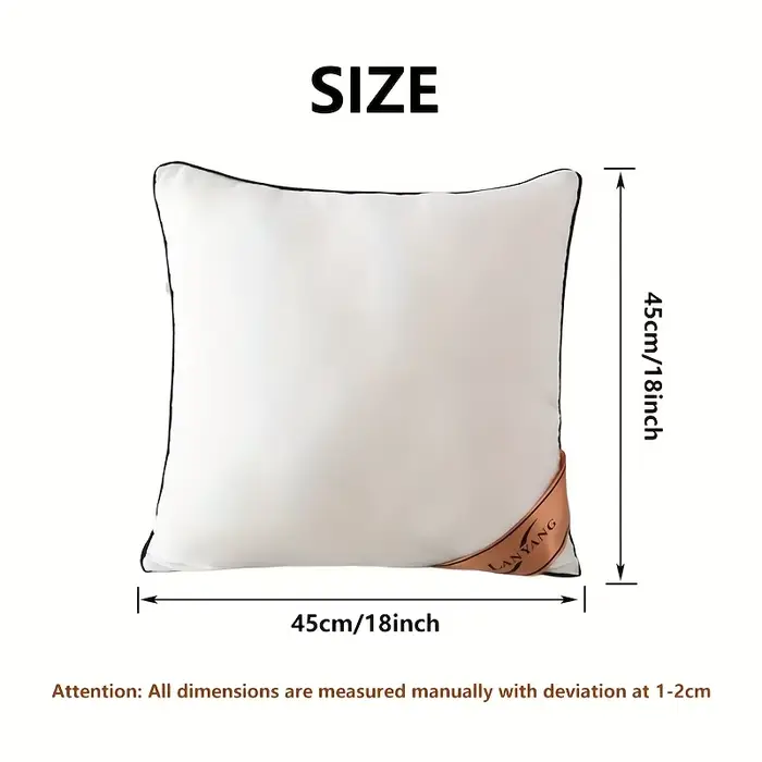 Coussin de canapé de luxe blanc pur de haute qualité 45*45cm