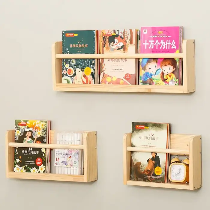 Étagère à livres murale en bois