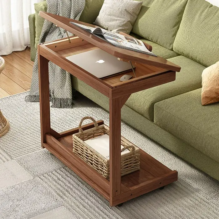 Table basse mobile en bois massif
