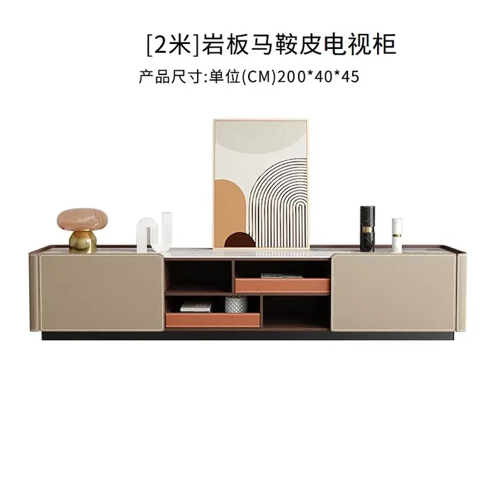 Meuble Tv de rangement de luxe Premium, Style européen, supports de télévision simples et uniques, a
