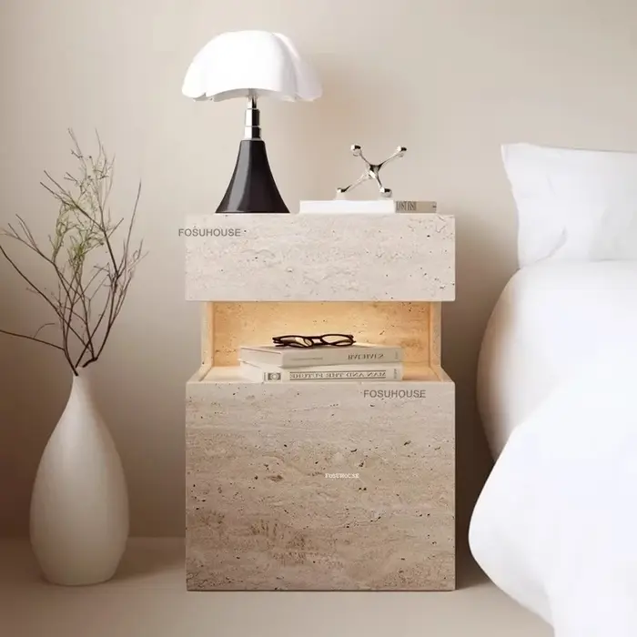 Meubles tendance, tables de chevet en bois massif italien