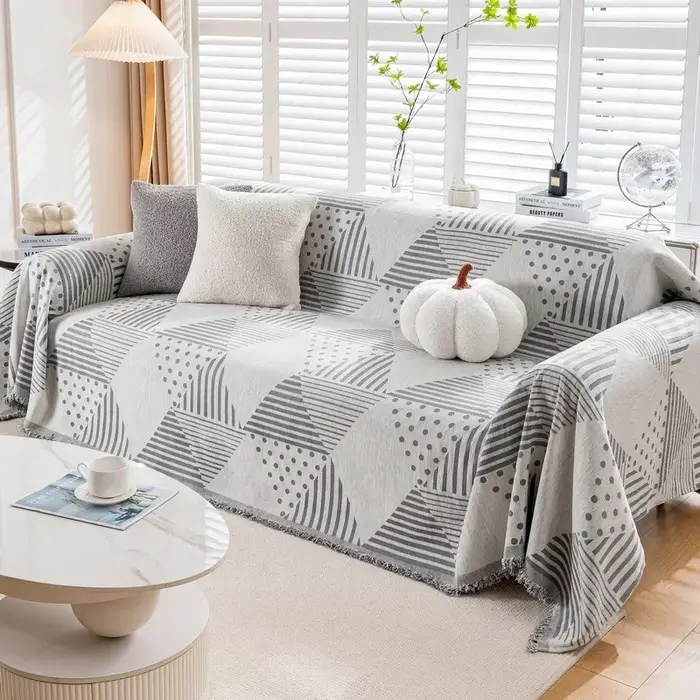 Couverture De canapé en Chenille nordique housse