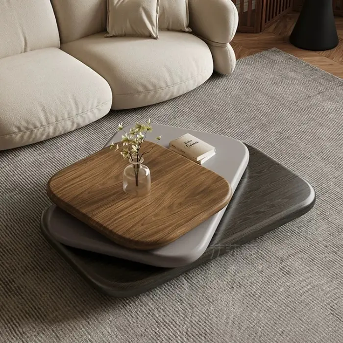 Table basse rotative moderne pour appartement