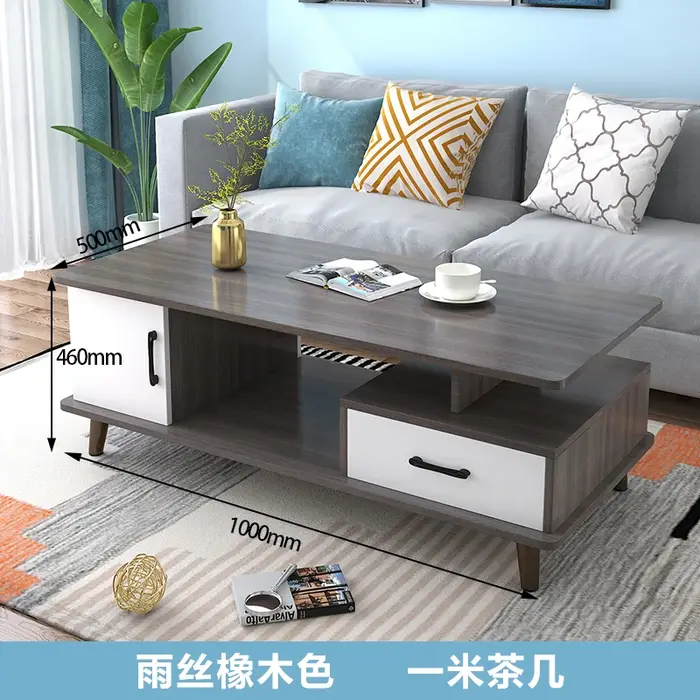Tables basses minimalistes de luxe avec rangement, rectangulaires, rustiques, pour salon, modernes, 