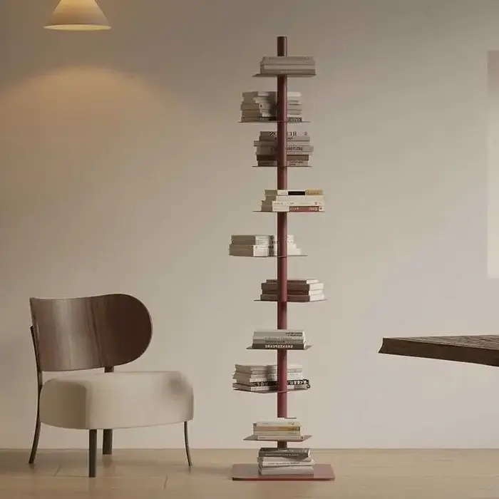 Bibliothèque rotative créative en spirale, présentoir artisanal en fer pour salon, organisateur de l