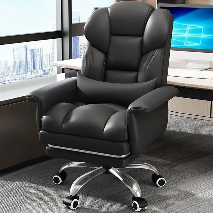 Chaise De bureau De luxe noire mise à niveau nordique moderne surdimensionné confortable chaises De 