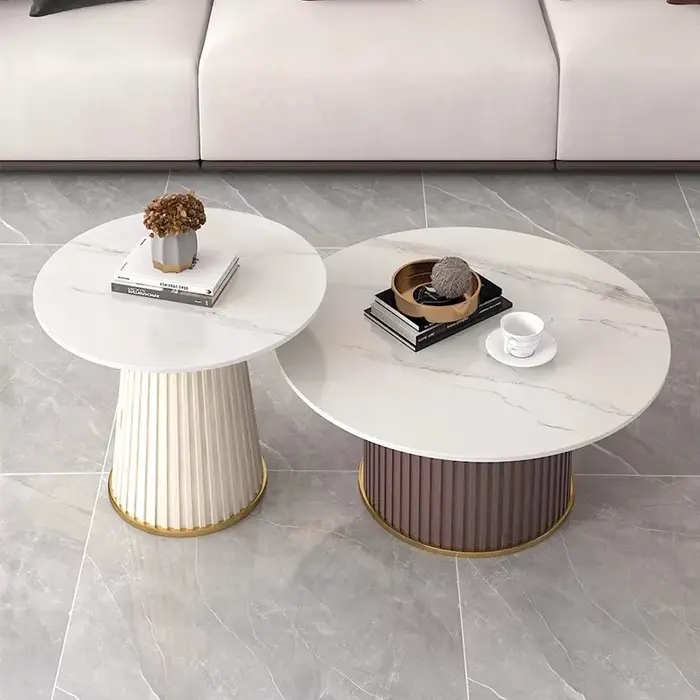Europe du nord Tables basses Design rond authentique luxe