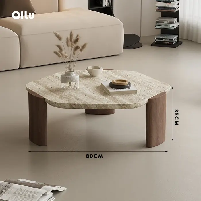 Wabi Sabi Glam Table Basse Unique moderne neutre Table Basse à la mode Salon Table minimaliste Basse
