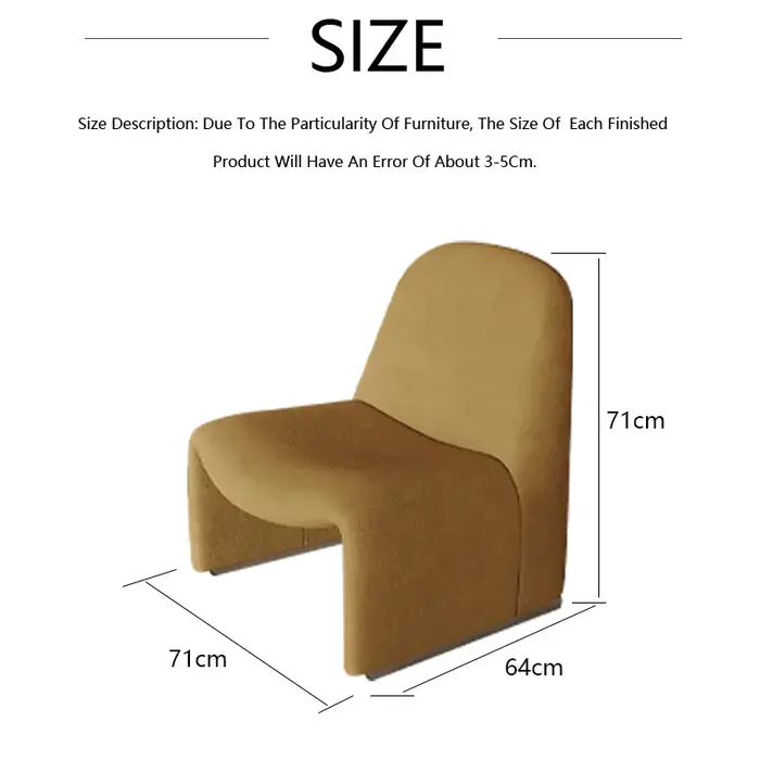 Chaise de loisirs simple pour salon, petit canapé, hôtel, club, chaise d'étude