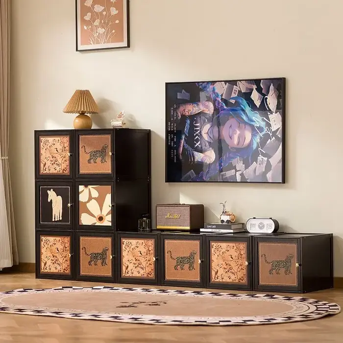 Meuble TV de style médiéval pour salon