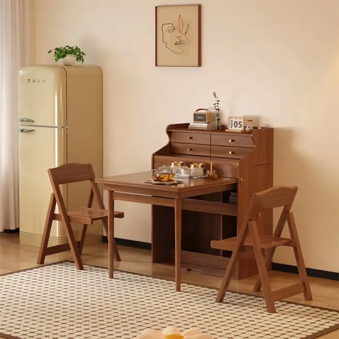 Tables à manger rétro extensibles avec rangement