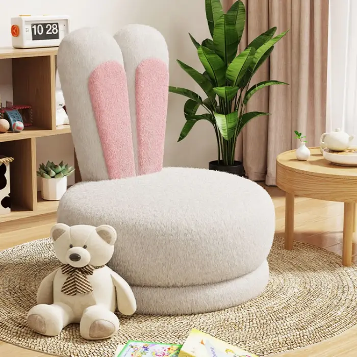 Canapé paresseux pour enfants avec oreilles de lapin de dessin animé