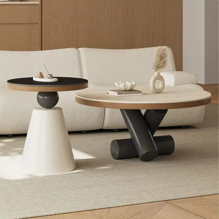 Table basse nordique, table d'appoint moderne italienne de luxe, tendance, vintage, style européen, Stolik Kawowy, meubles de salon